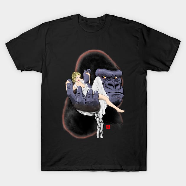 King Kong and Ann Darrow T-Shirt by PickledGenius